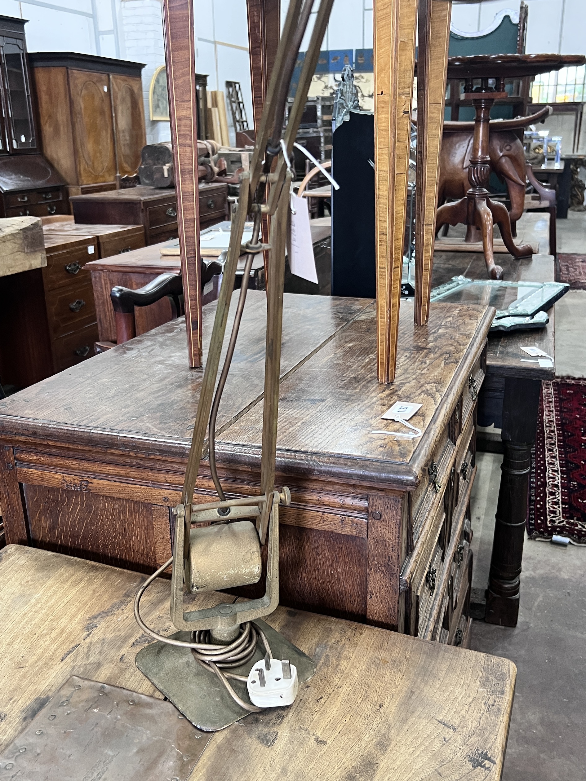 A 1950's Hadrill and Horstmann counter poise 'roller' lamp